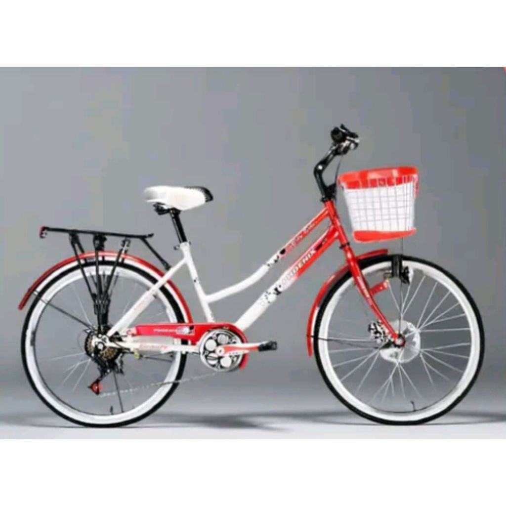 SEPEDA CITY BIKE KERANJANG DEWASA PHOENIX STAR 26 INCH OPERAN 7SP NEW