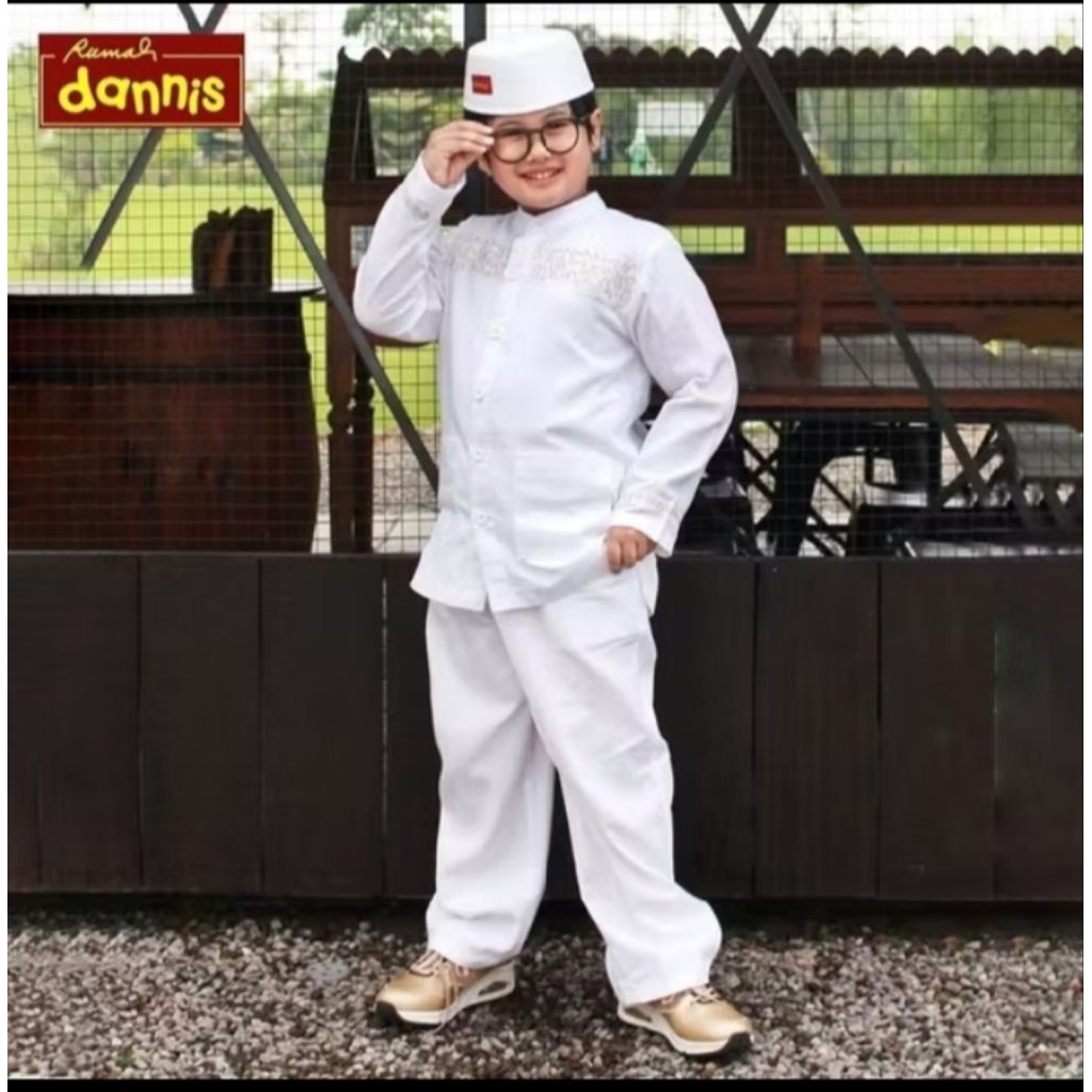 Sale Taqwa Dannis putih anak laki-laki size 3, 4, 8, 9, 10, 11