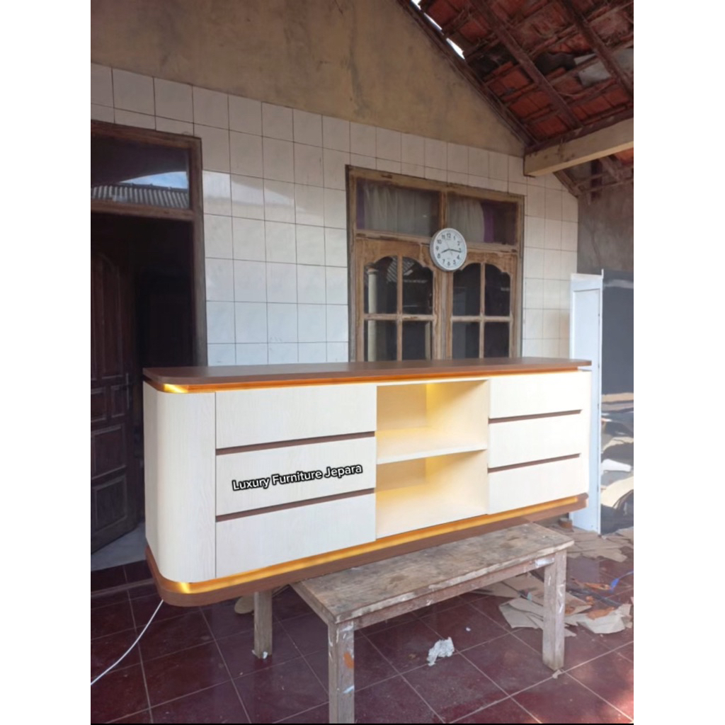 meja tv minimalis meja tv modern meja tv LED finising hpl