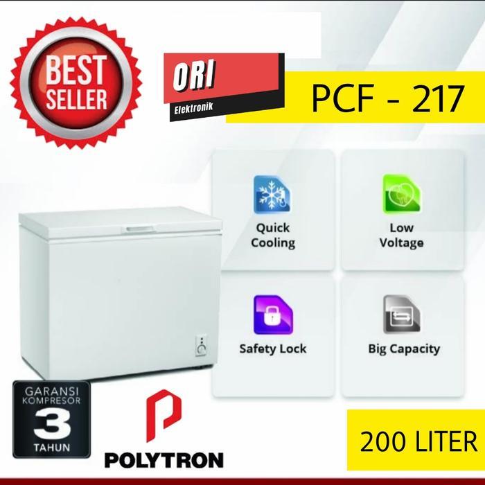 Polytron Chest Freezer/Freeser Box 200L Pcf-217 (Sby-Sda-Gresik Only)