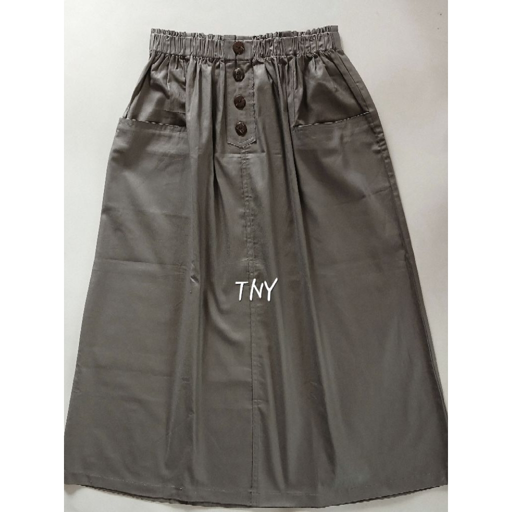 Rok Katun Tebal Polos - variasi Kancing