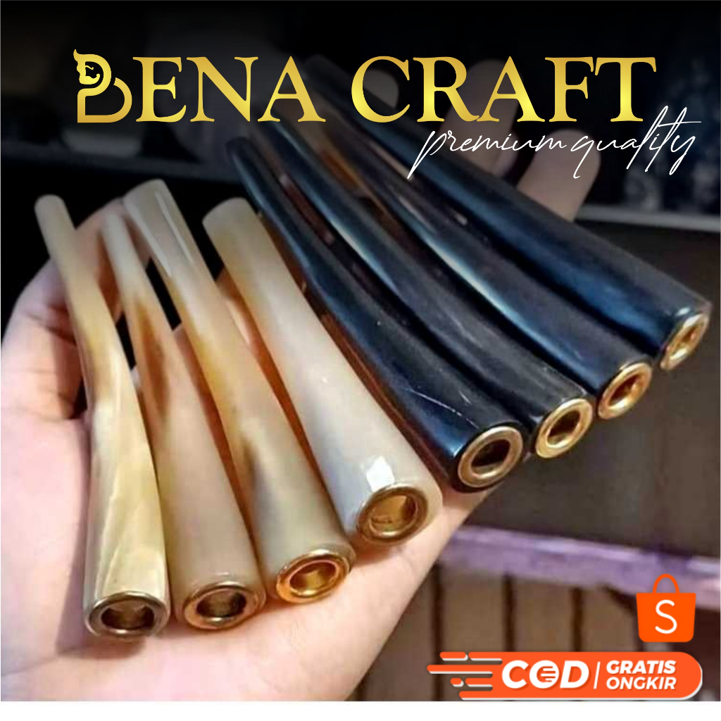 Once Tanduk Kerbau Bule Panjang 6-12cm Asli Original - Tanduk Kerbau Bahan Padat Kerajinan Tangan