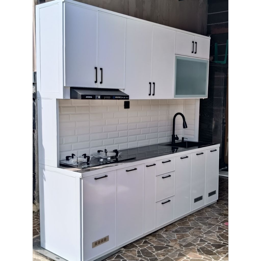 Kitchenset Alumunium / Lemari dapur 5 pintu / lemari dapur alumunium
