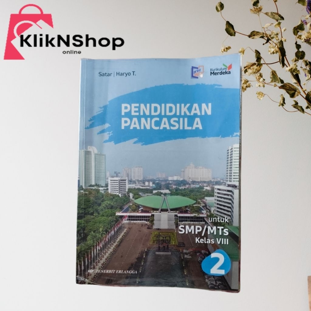 Preloved - Buku Pendidikan Pancasila Kelas 8 Erlangga Kurikulum Merdeka