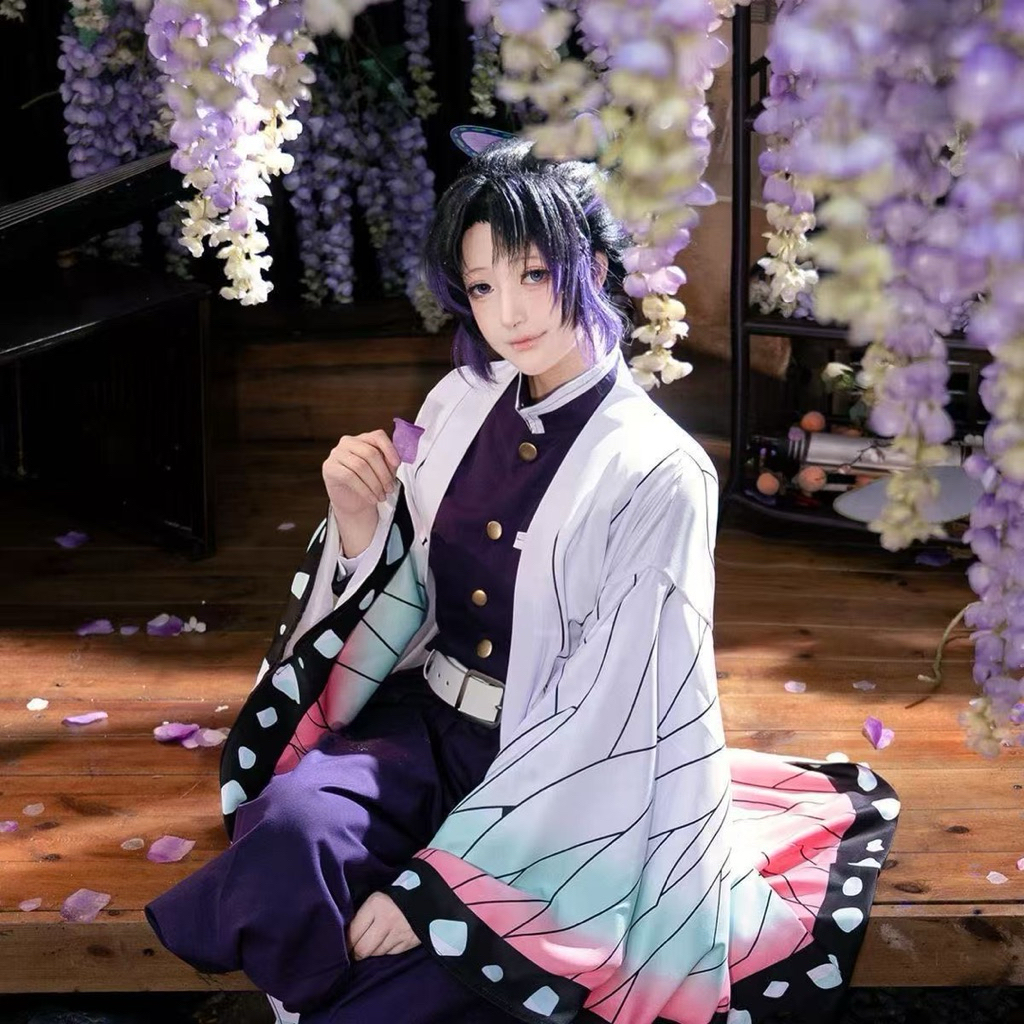 Shinobu Demon Slayer costume cosplay readystock size L,XXL