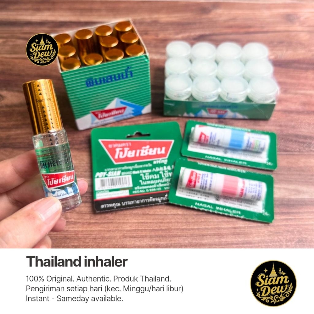 [Asli Thailand] minyak angin roller ball balsem kasa inhaler aromatherapy menthol eucalyptus pusing 