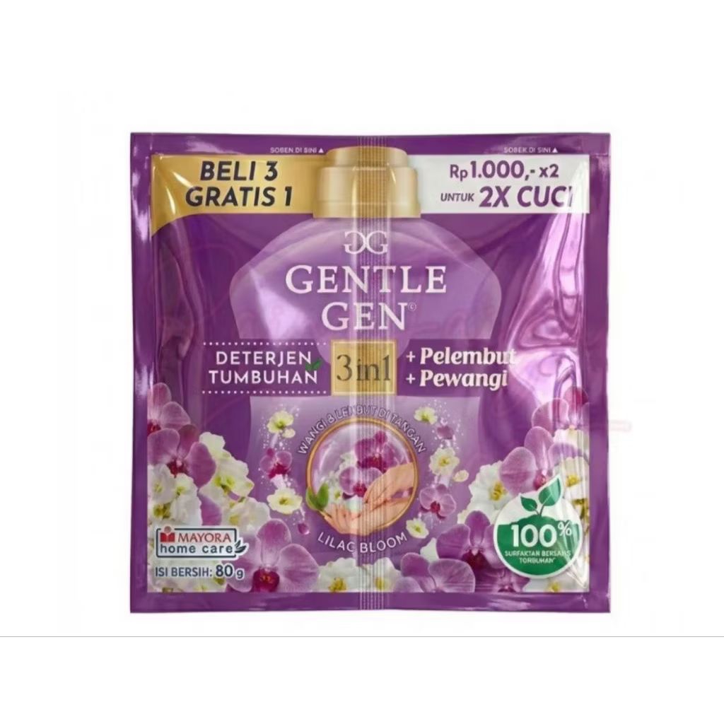 Gentle Gen deterjen cair Isi 16 pcs free piring