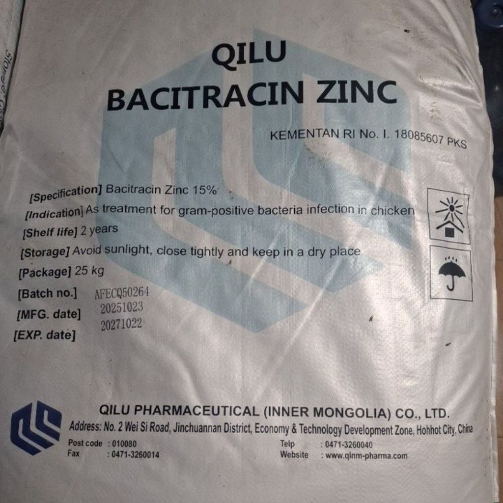 Zinc Bacitracin 15% AGP Ternak 25 kg