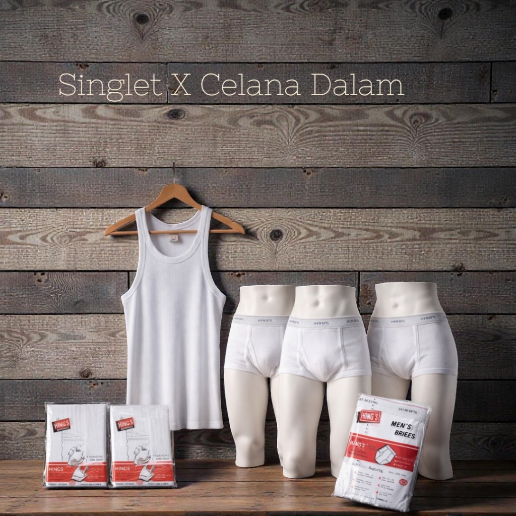 CD Rider 125B Salur [ 3pc ] CD Hing's 123B Salur | CD Rider 125B Salur | Celana Dalam Pria Putih Sal