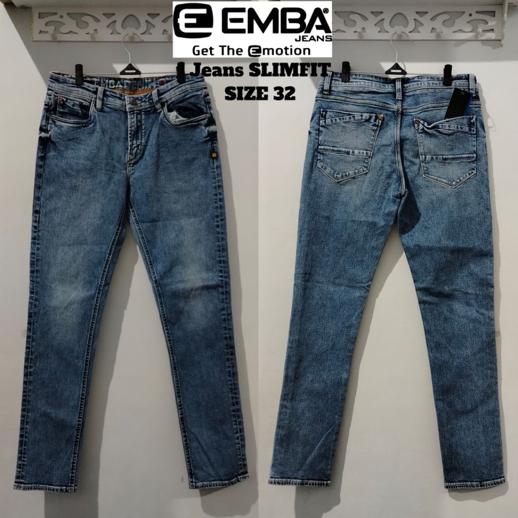 CELANA EMBA CELANA PANJANG JEANS & KATUN EMBA ORI SIZE 32 Sale