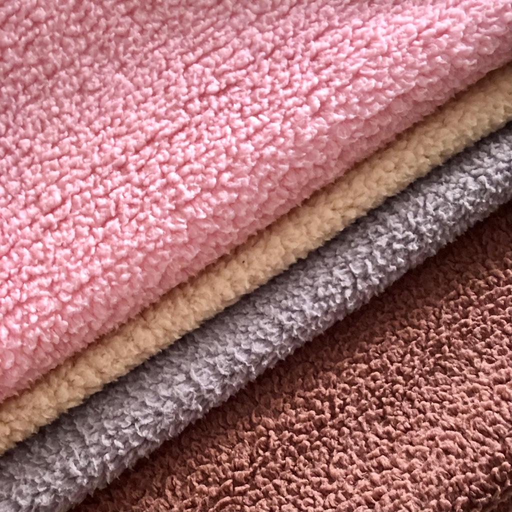 Kain Bulu Domba Dua Sisi 10mm - Kain Sherpa 50x160