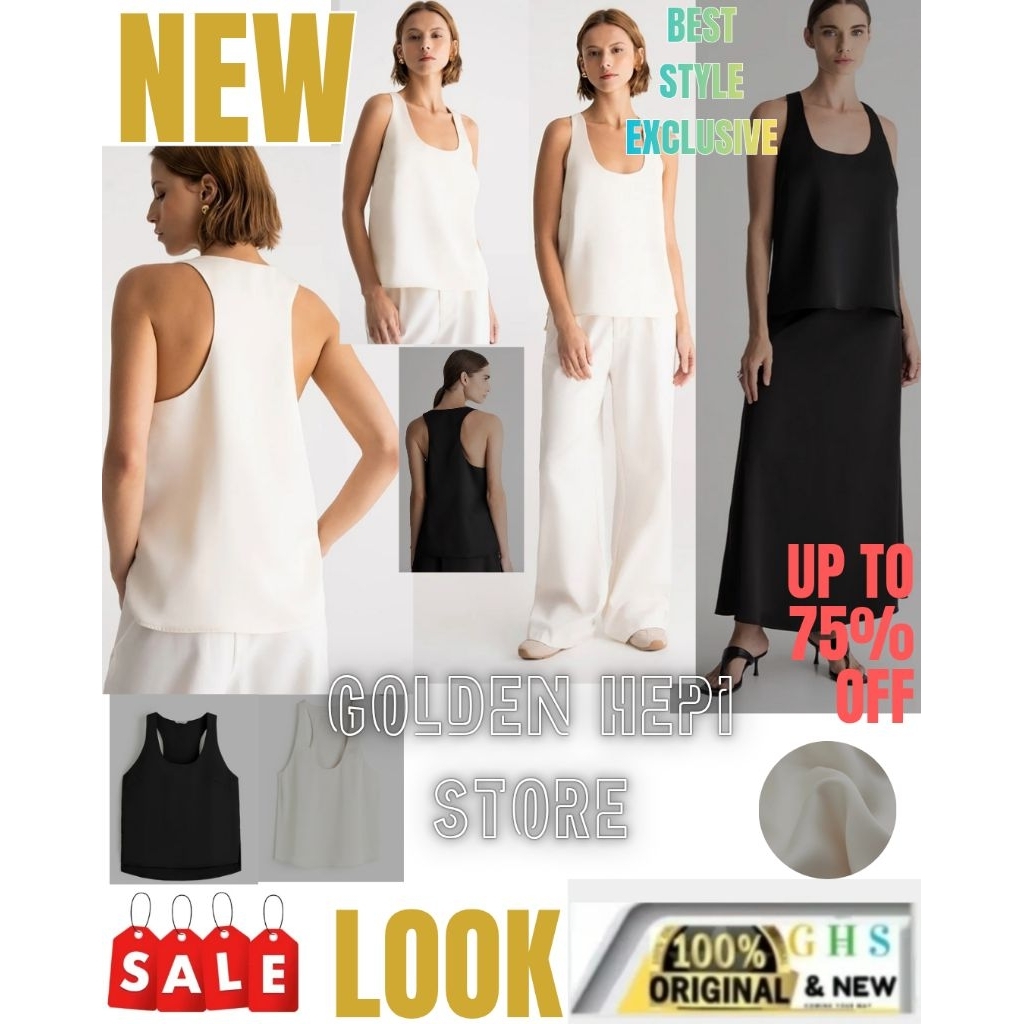 Tanktop Satin outfit camisa Hnm  Crop topTanktop Hnm  Crop top 
