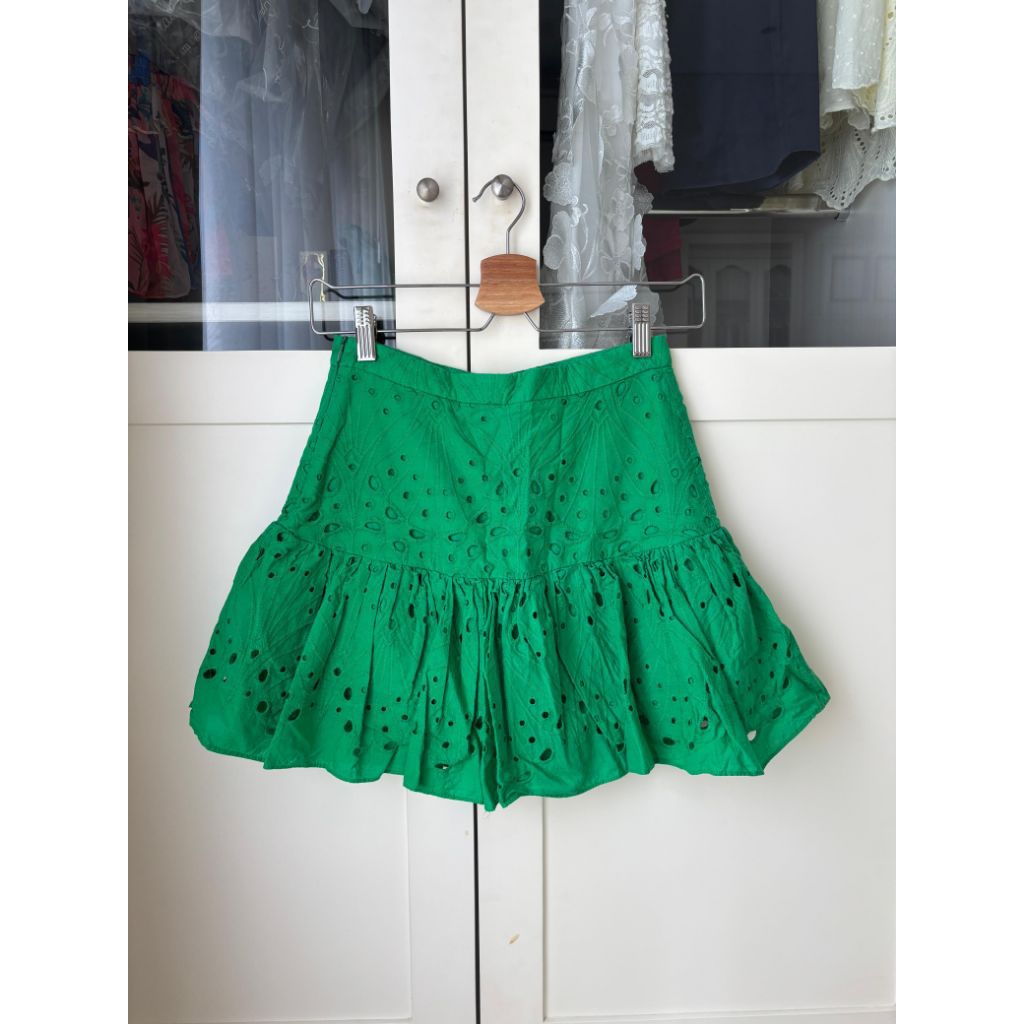 ZARA preloved green skirt