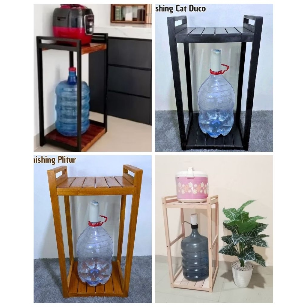 Meja Disenser. Rak Dispenser Galon. Rak Megicom. Rak Kayu Multifungsi