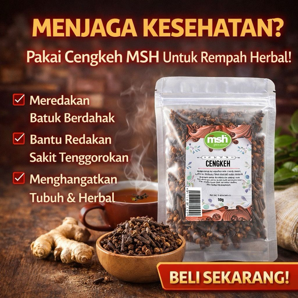 MSH Cengkeh Kering Premium 50g , Cengkeh Kering Asli , Cengkeh Kering Grade A