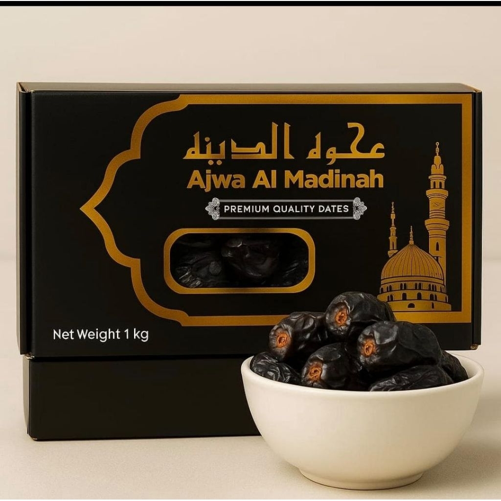 Kurma Ajwa 1Kg Asli Madinah Premium/kurma Nabi Ajwa