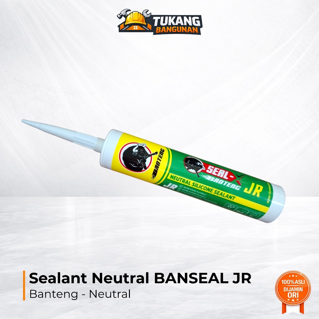 Sealant BANTENG Neutral JR 355gr | Sealant Premium Anti Jamur Kaca, Keramik, Aluminium, Wall Panel