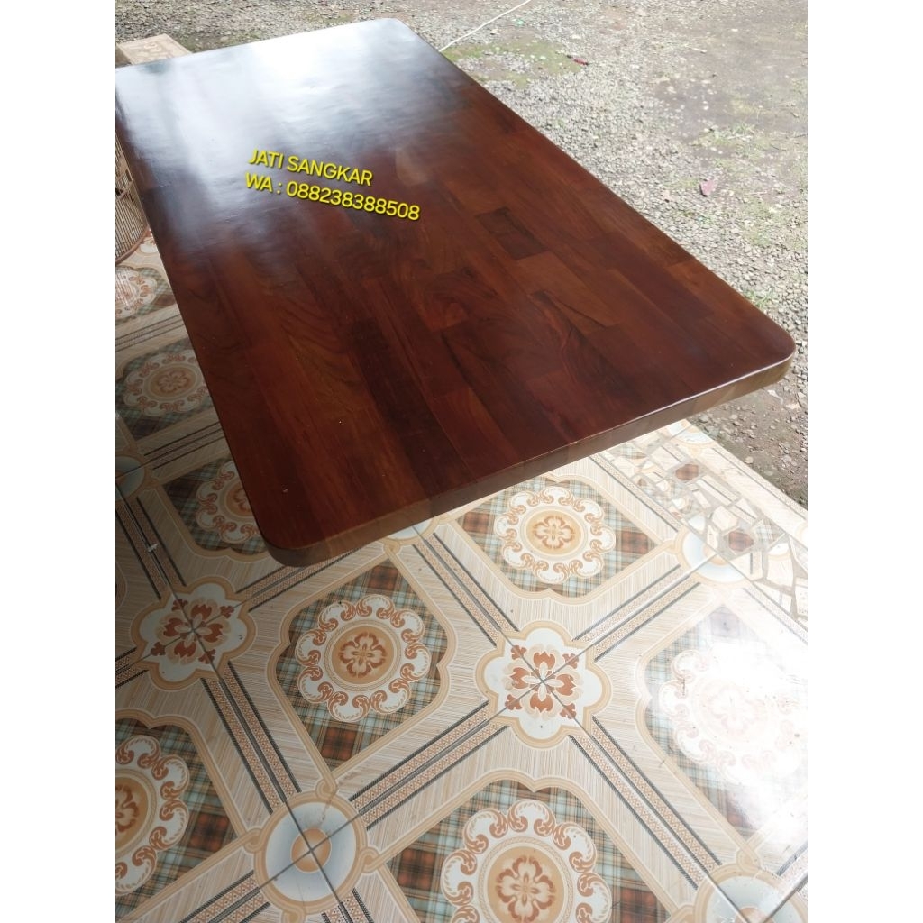 top meja laminasi fjl jati