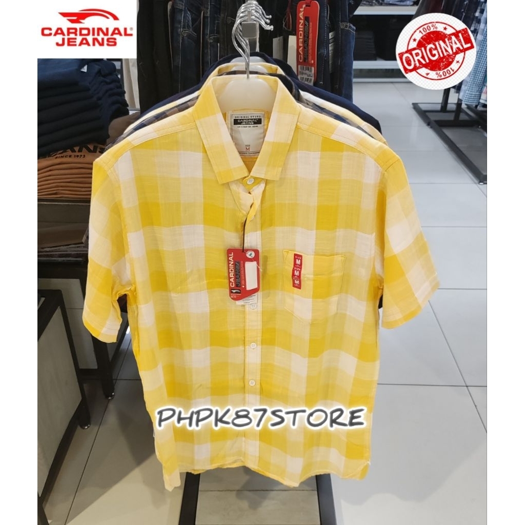 KEMEJA PENDEK KOTAK KOTAK ORIGINAL CARDINAL JEANS