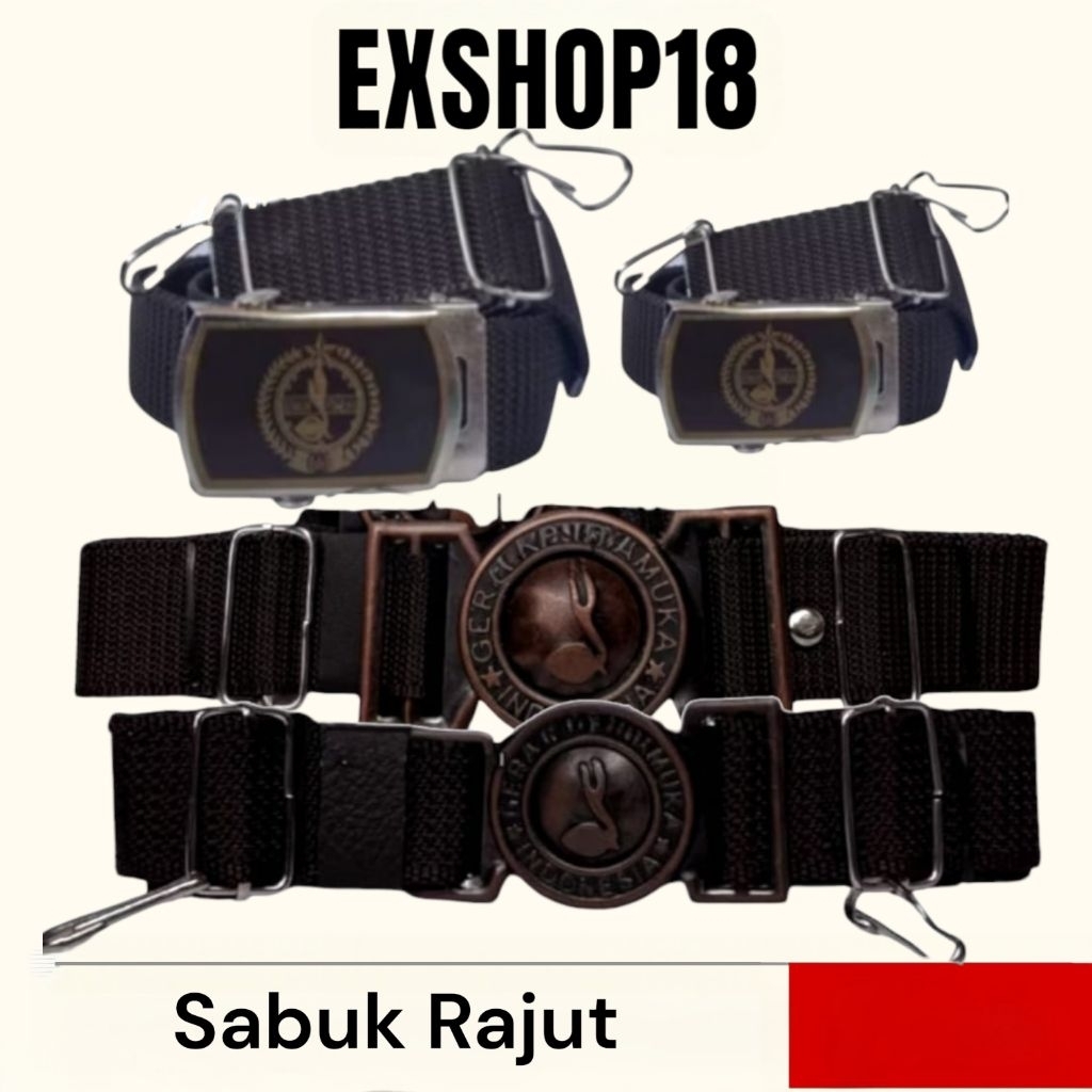 Sabuk Pramuka Bahan Rajut (Nylon) Besar & Kecil / Ikat Pinggang Pramuka / Sabuk Pramuka Putri Rajut