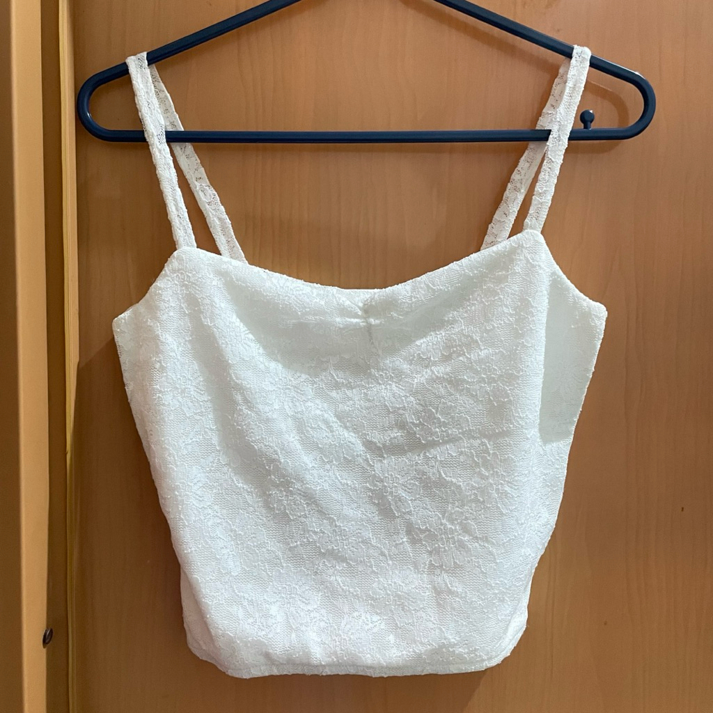 Tanktop putih brukat - brand Browny Standard Japan