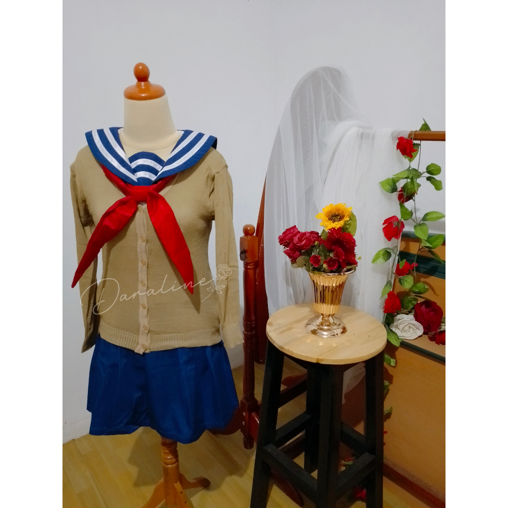 Kostum Seragam Cosplay Himiko Toga Anime Hero Academia School Uniform