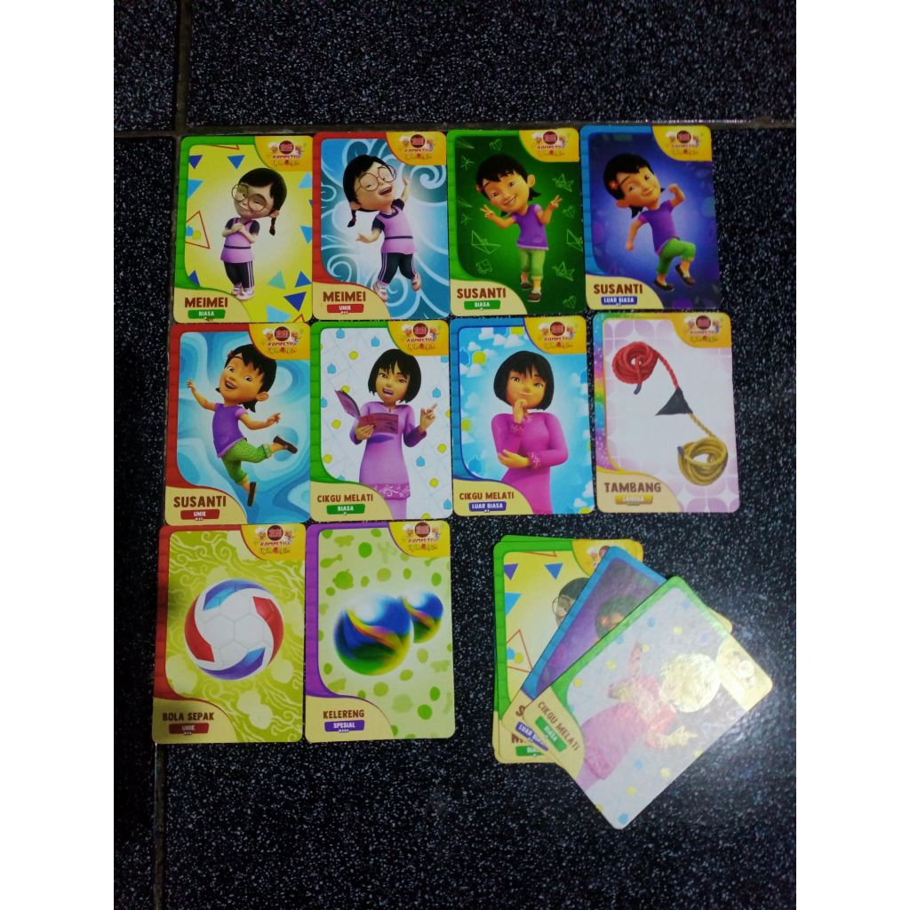 161 pcs kartu Upin dan Ipin x Choki Choki