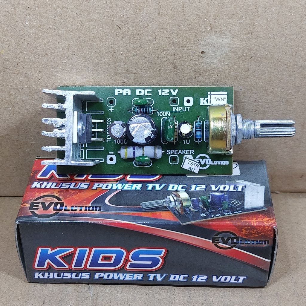 kit power amplifier khusus tv dc 12 volt ic TDA2003A