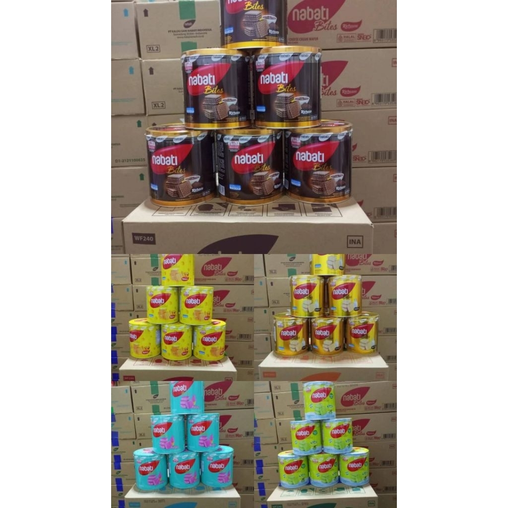 Nabati kaleng 1 karton isi 6 Kaleng