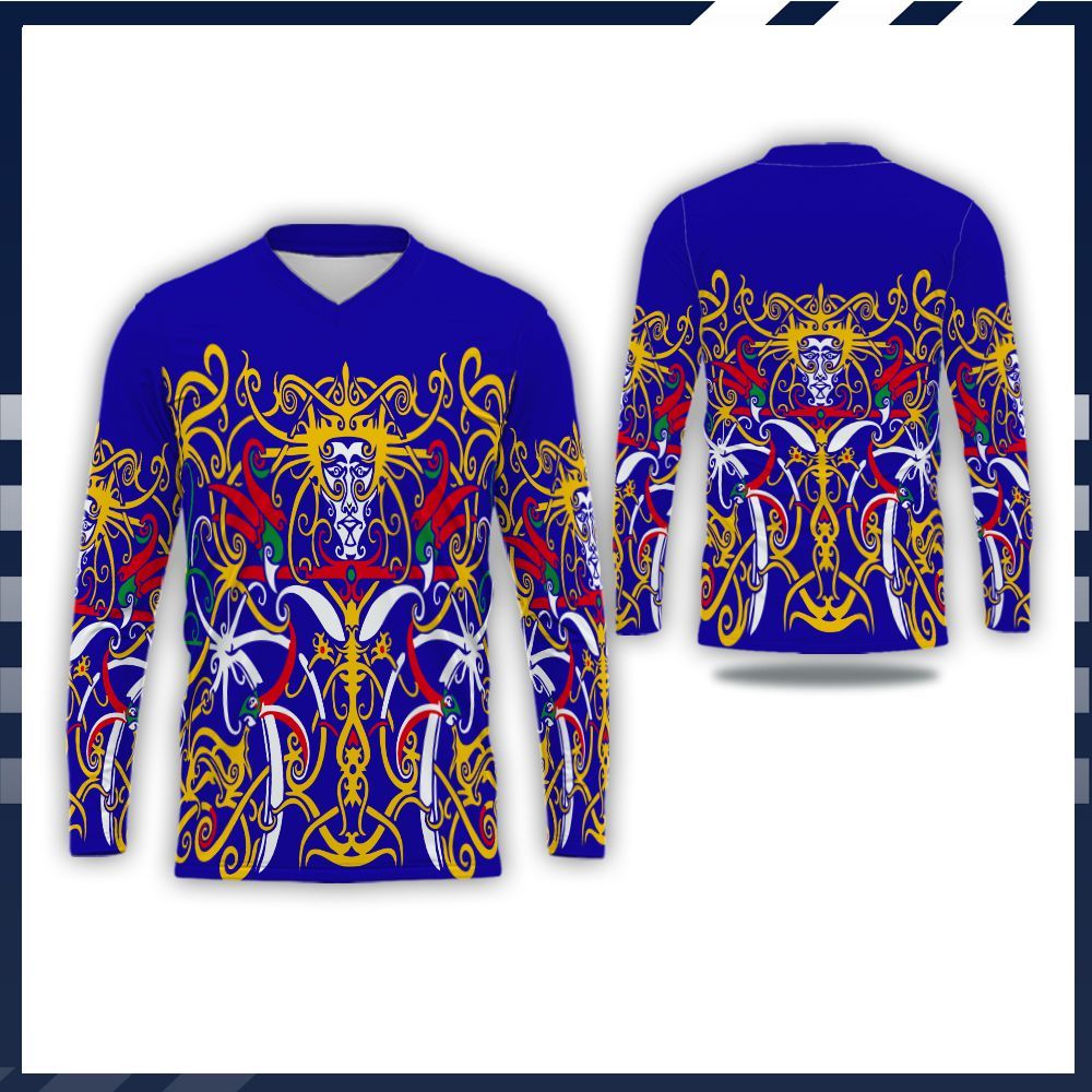 BAJU KAOS PRIA BATIK DAYAK KALIMANTAN SUBLIME KEREN