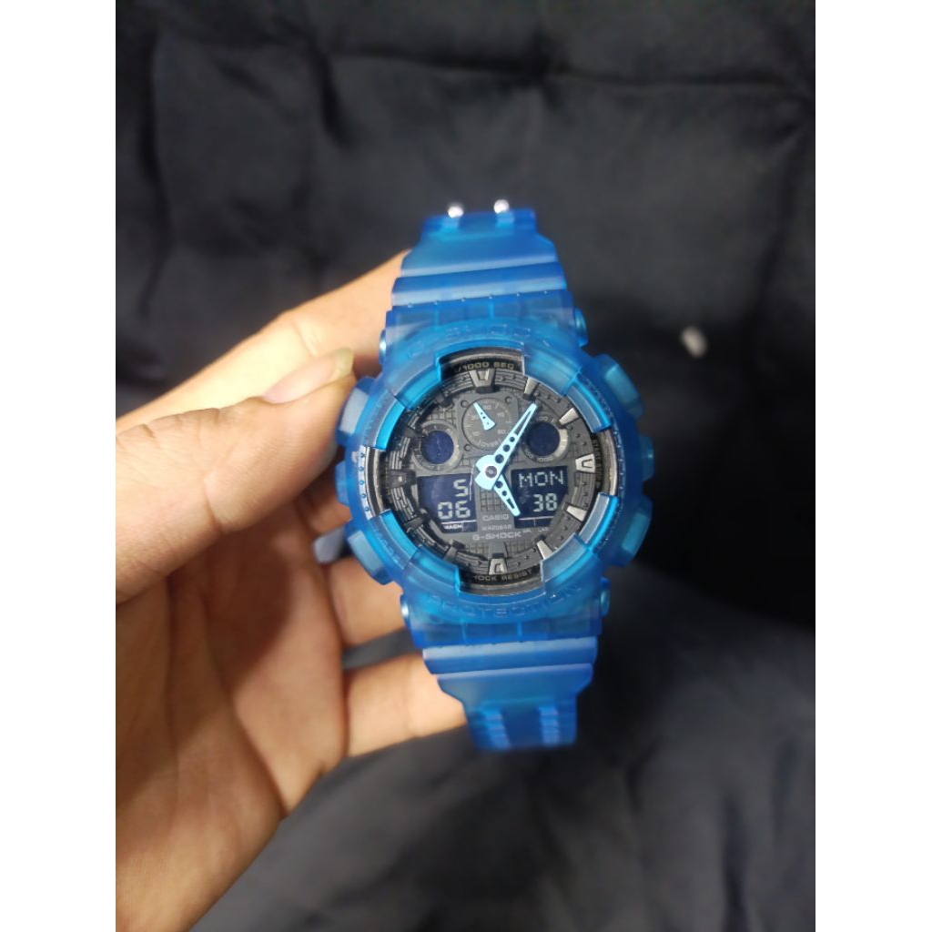 Jam Tangan G-Shock 5081 GA-100E Blue Gell Preloved 100% ORIGINAL