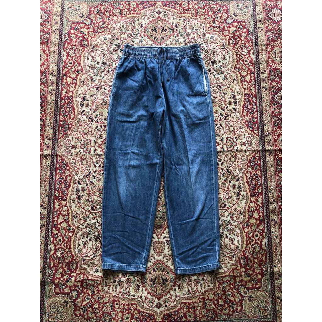 Celana Gu denim relaxed pants Gu japan streetwear HH565