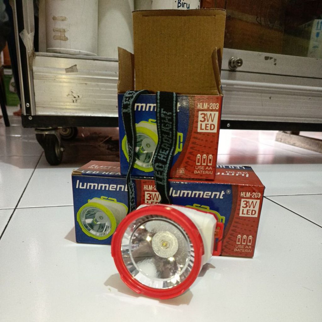 SENTER KEPALA LUMMENT HLM-203 Baterai