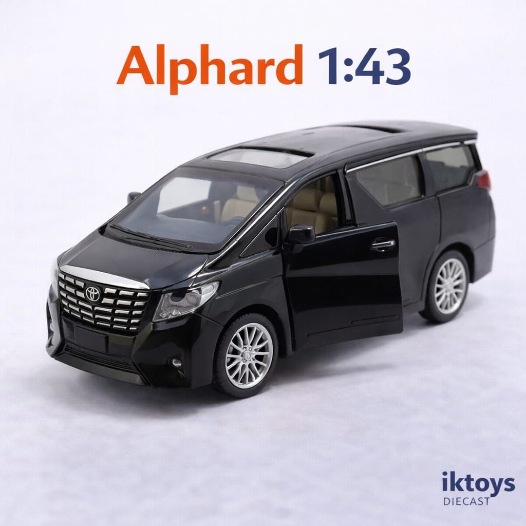 Mainan Mobil Alphard Diecast | Mobil Mainan Anak Pull Back | Miniatur Mobil Alphard Murah