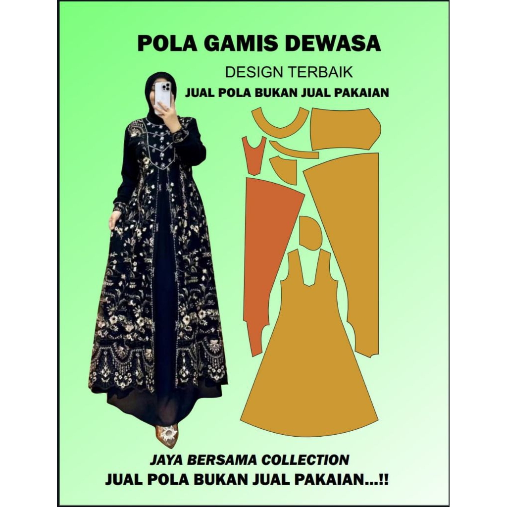POLA gamis dewasa