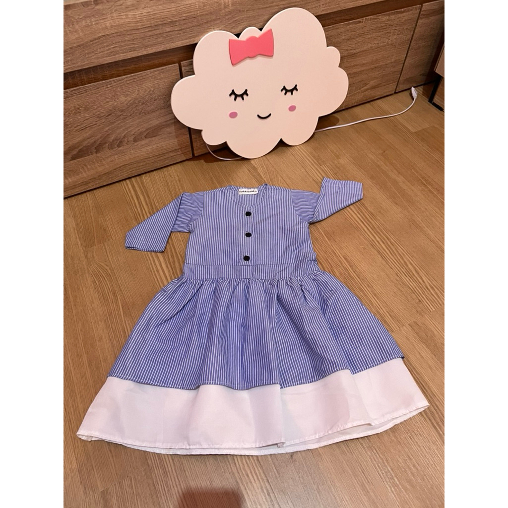 Gamis anak perempuan gamis lucu dress anak perempuan motif salur