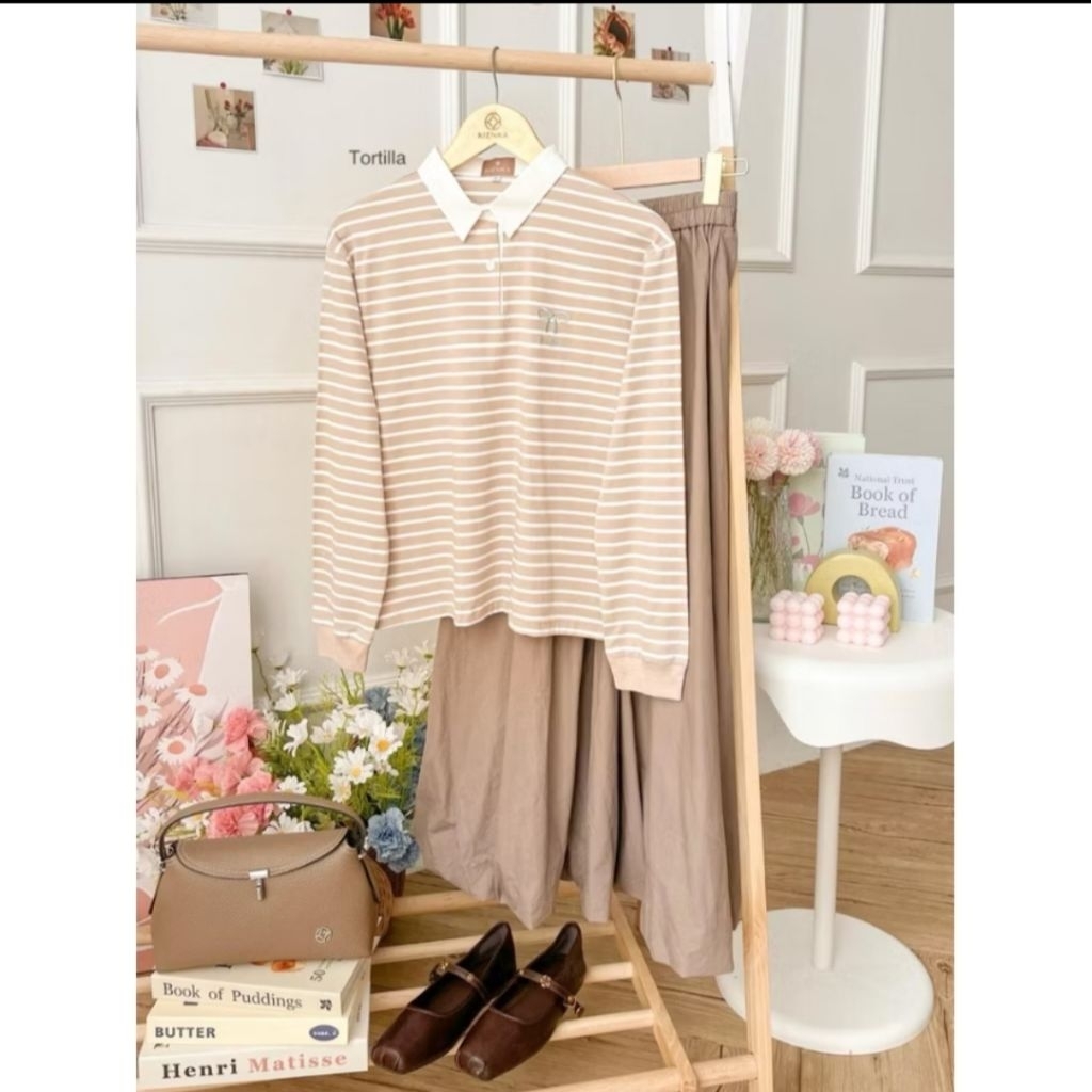 NEW WITH TAG CHIA STRIPE SHIRT SIZE M KIENKA OFFICIAL