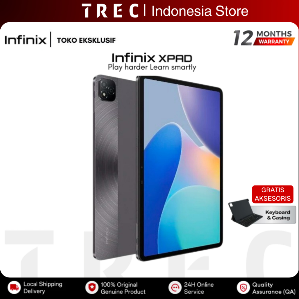 Infinix XPad Tablet 12GB RAM 512GB ROM – Garansi Resmi, Performa Cepat, Layar Besar
