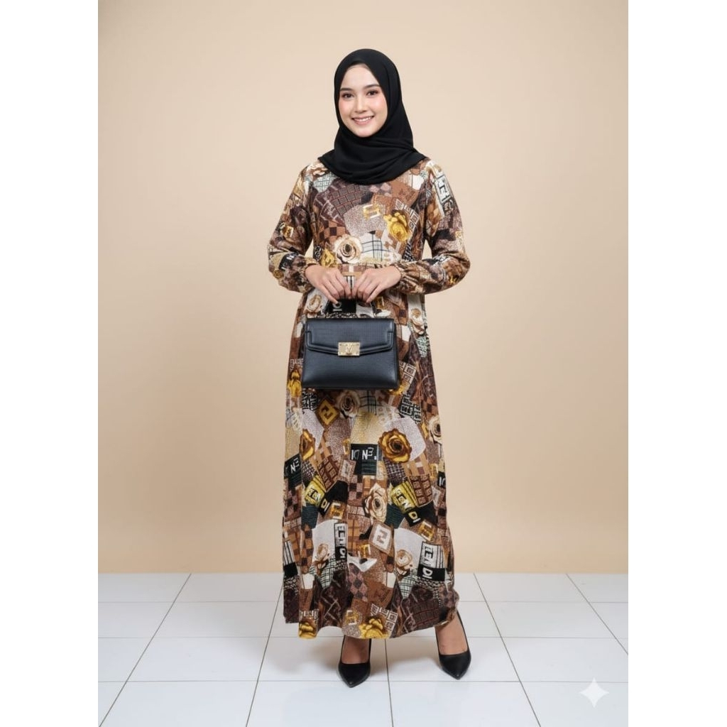 Gamis Armani Silk Premium Import Motif Terbaru