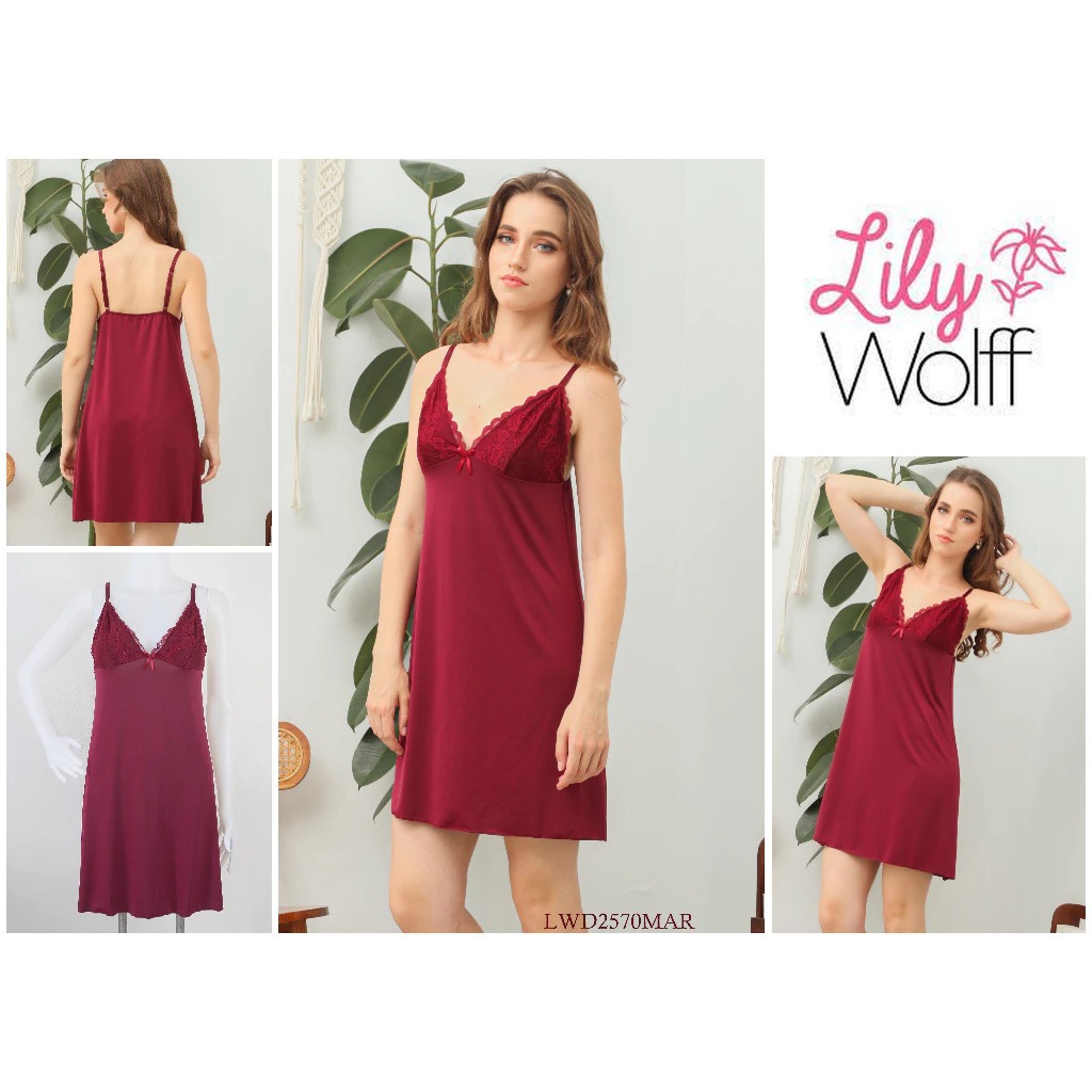 Baju Tidur Wanita / Lingerie Renda LILY WOLFF JUMBO LILY WOLFF Fit  XL s/d 3XL Underwear Premium LWD