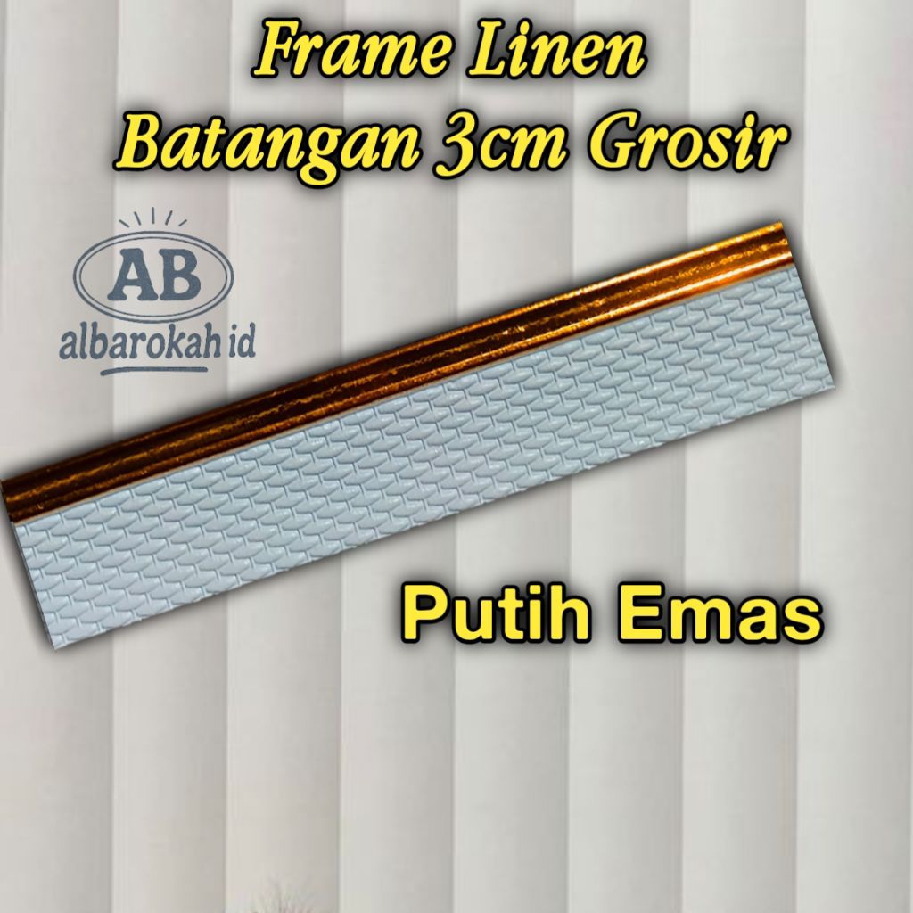 frame linen batangan 3cm panjang 1.5 meter / lis plavon / figura 3d / batangan linen pigura