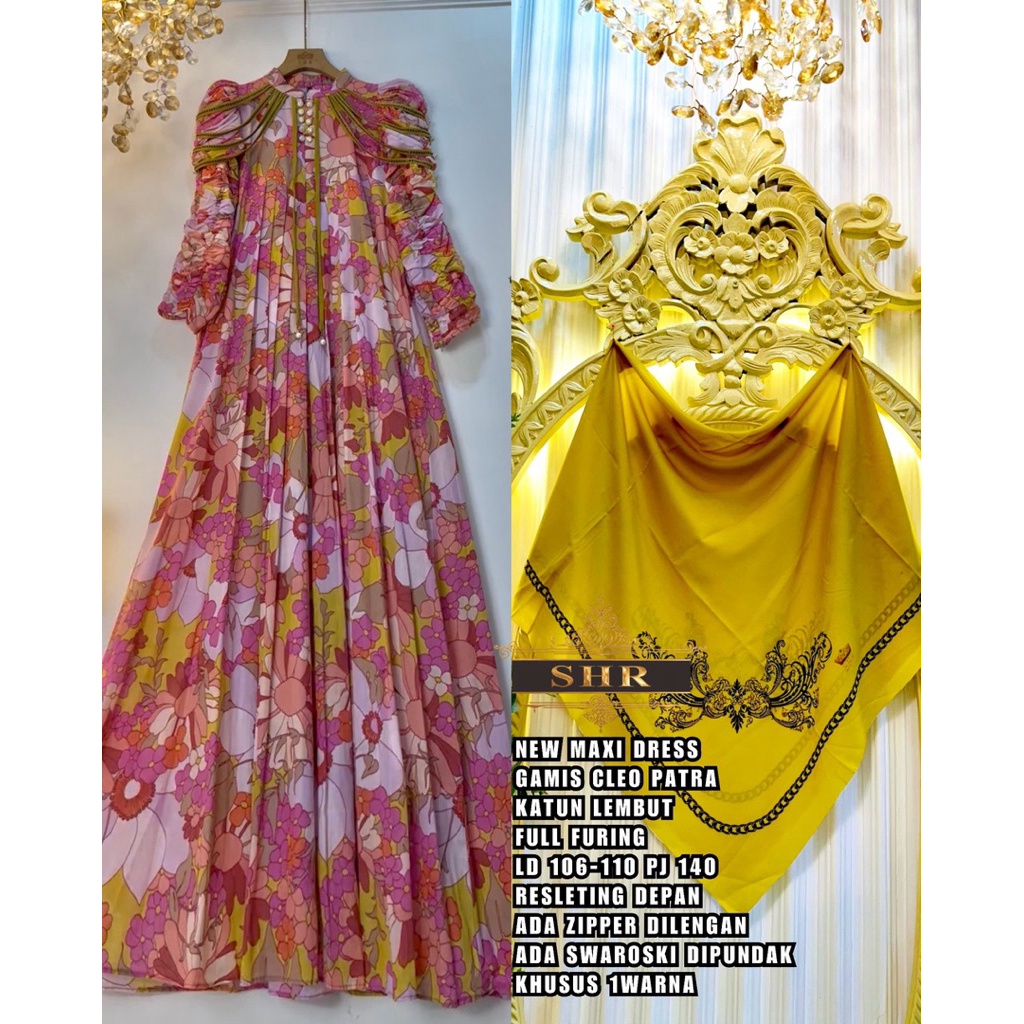 SHR NEW READY MAXI DRESS CLEOPATRA FLOWERS KATUN SWAROSKY BY SHR ORI