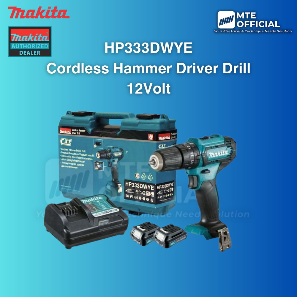 MAKITA Cordless Driver Drill 12V DF333DWYE Bor Makita 12V Set