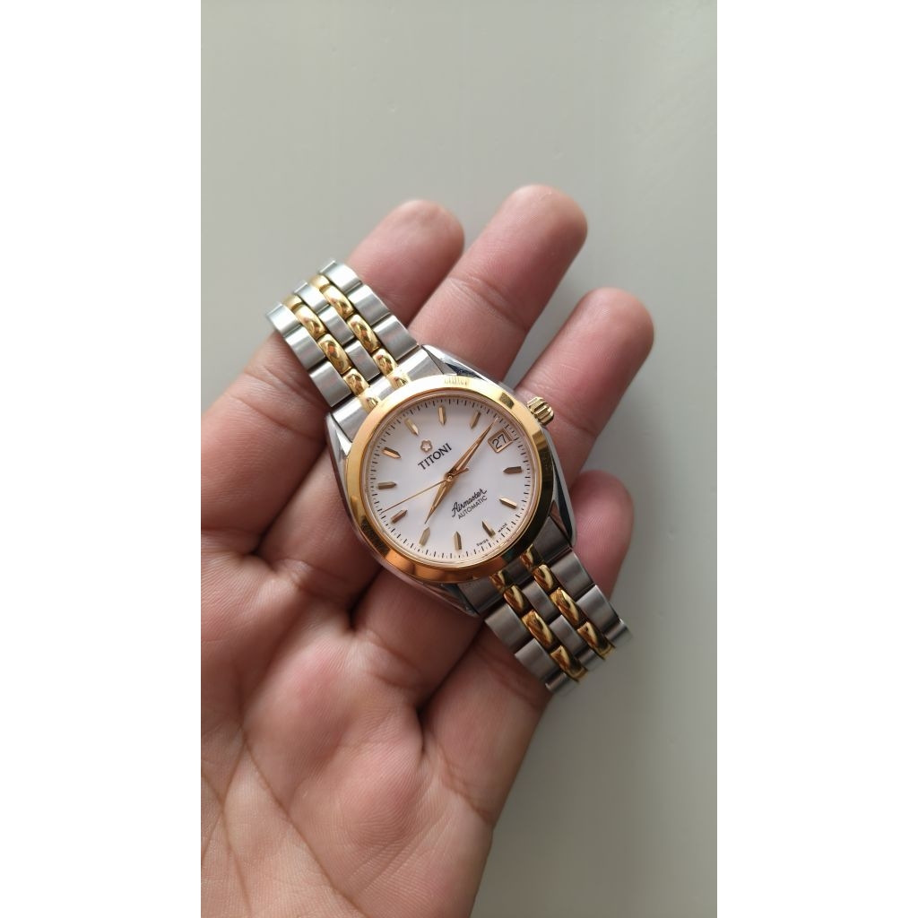 Jam Titoni Airmaster Two Tone Automatic Original Murah