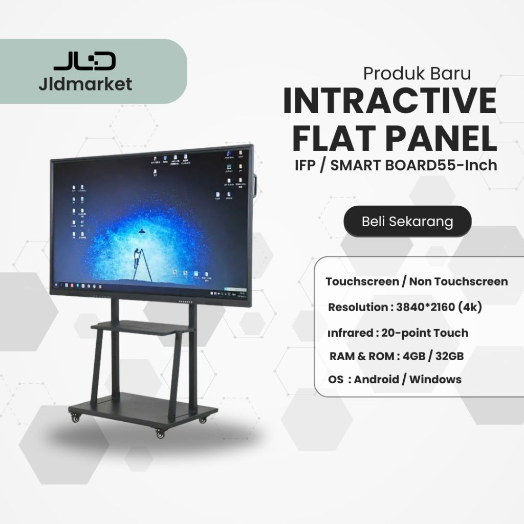 Smart Interactive Whiteboard / Interactive Flat Panel IFP ( Android ) 55Inch Meeting Board 4K