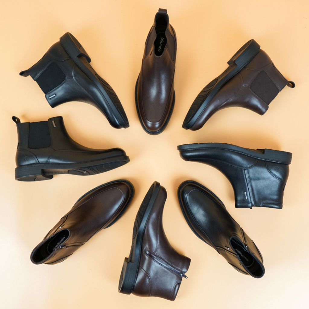 HM020 HUSH PUPPIES SEPATU BOOT PRIA ORIGINAL BOOTS FORMAL KULIT ASLI ORI HITAM