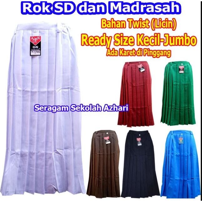 ROK SEKOLAH SD PUTIH REMPEL PANJANG-ROK SD PUTIH PANJANG-ROK SERAGAM SD-SERAGAM SEKOLAH SD