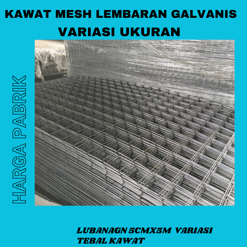 weremesh lembaran galvanis tahan karat variasi ketebalan kawat