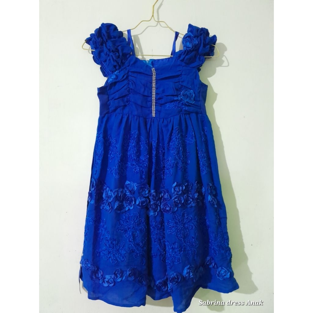 PRELOVED Dress Anak / Dress Perempuan / Dress Navy / Dress Pesta / Gaun Pesta