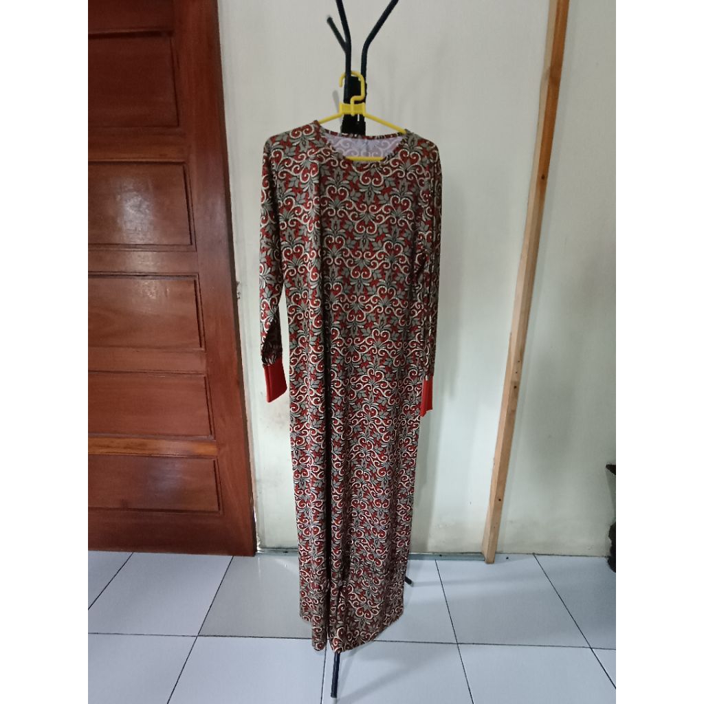 preloved gamis warna merah bata